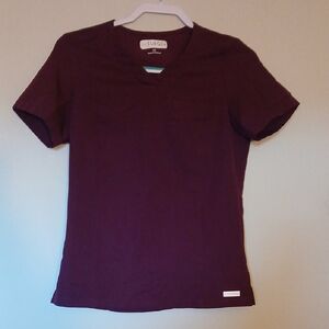 Resurge Women's Rich Purple V-Neck Scrub Top Size XS